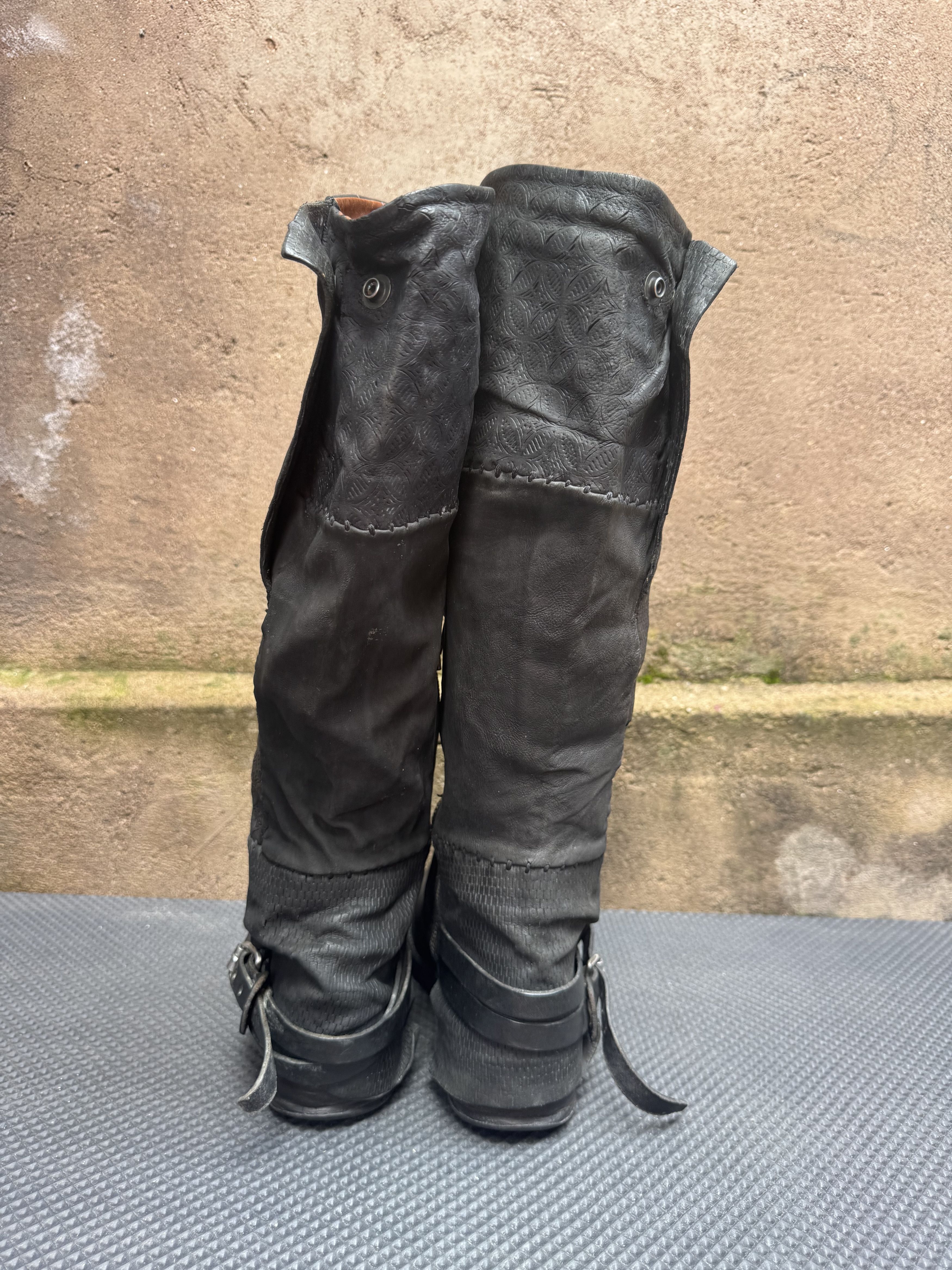 A.S.98 A.S.98 | Airstep Combat Buckle Tall High Boots Black Zip Size US 7 / IT 37 - 6 Thumbnail