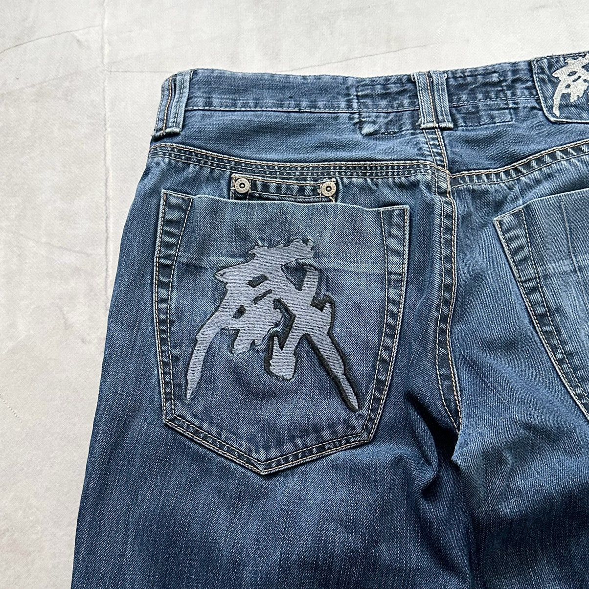 Red Monkey Japan Samurai Jeans Hieroglyph Embroidered LGB Evisu Vibe Size US 32 / EU 48 - 4 Thumbnail