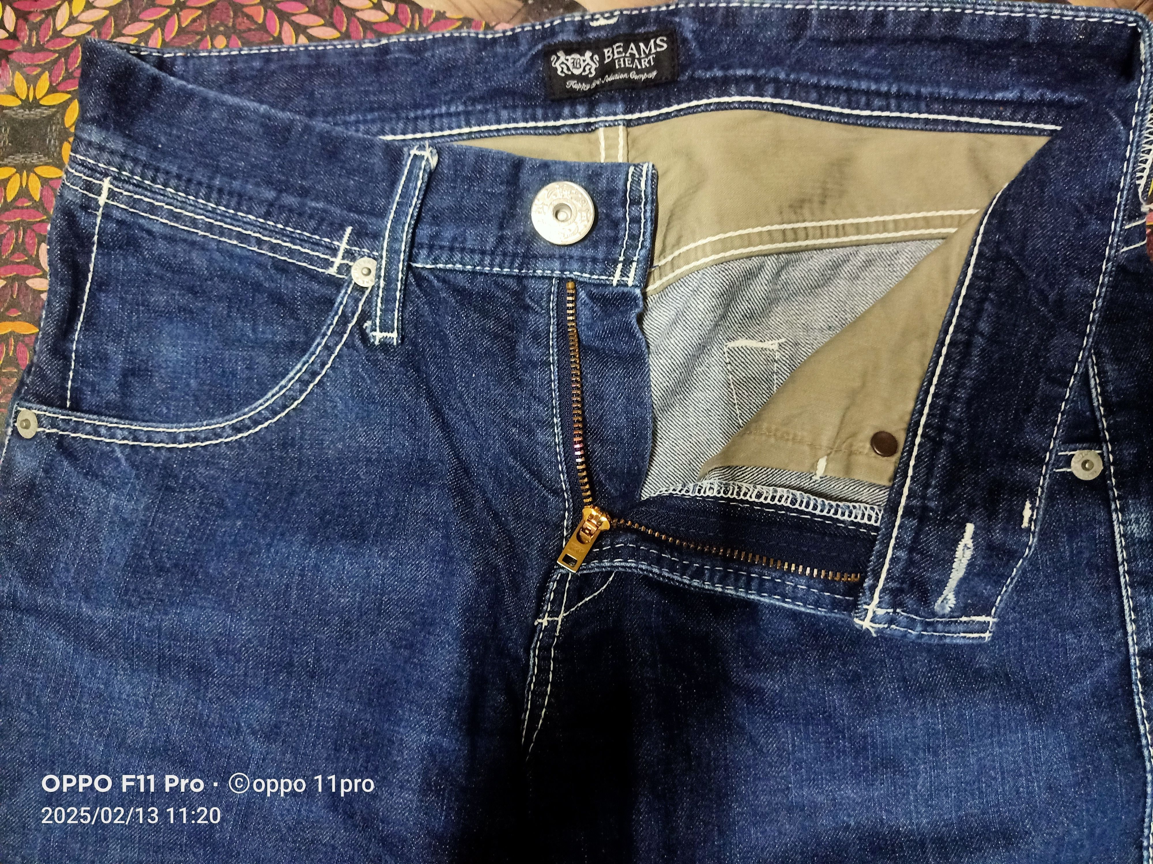 Beams Plus × Japanese Brand Beam Heart Denim Non Selvedge Straight Cut Size US 31 - 10 Thumbnail