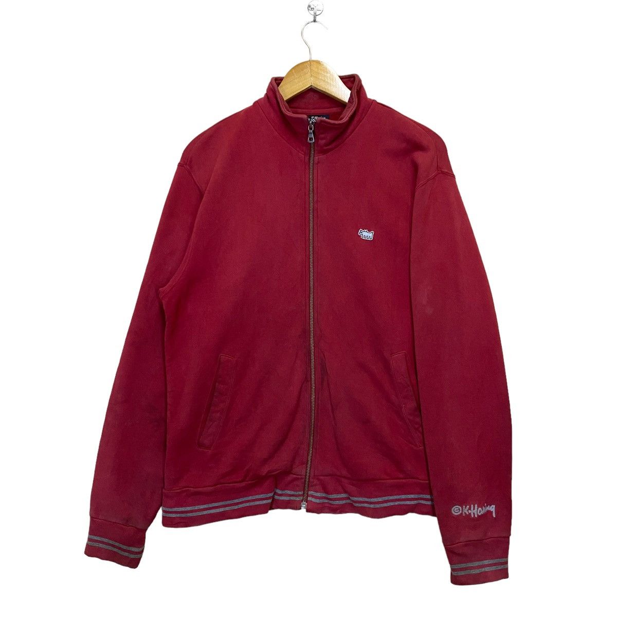 Japanese Brand Keith Haring Small Logo Embroidered Fullzip Sweatshirt Sz M Size US M / EU 48-50 / 2 - 1 Thumbnail