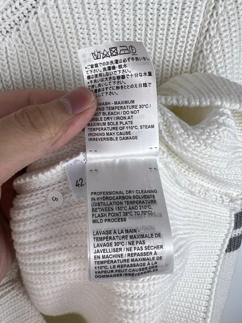 Thom Browne Thom Browne White crewneck knit sweater Size US XS / EU 42 / 0 - 8 Thumbnail