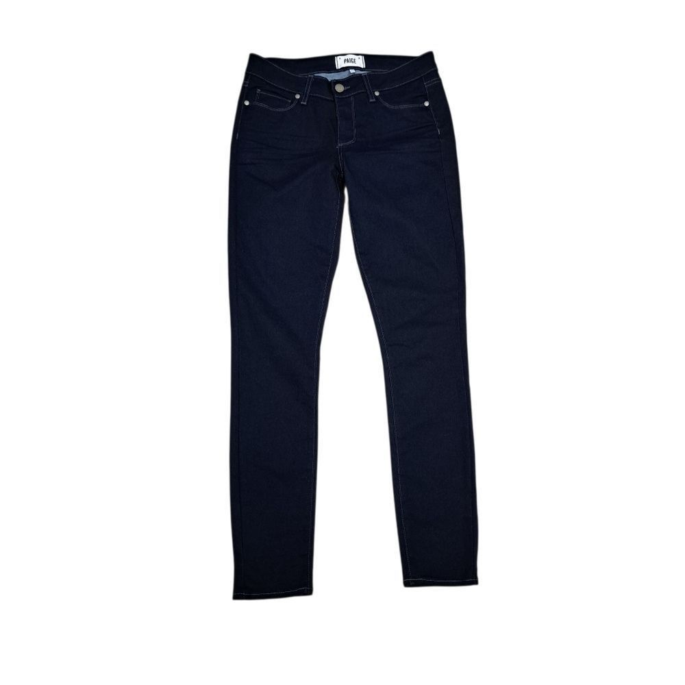 Paige Paige Peg Super Skinny Mid Rise Dark Wash Vertigo Size 28 Size 28" / US 6 / IT 42 - 3 Thumbnail