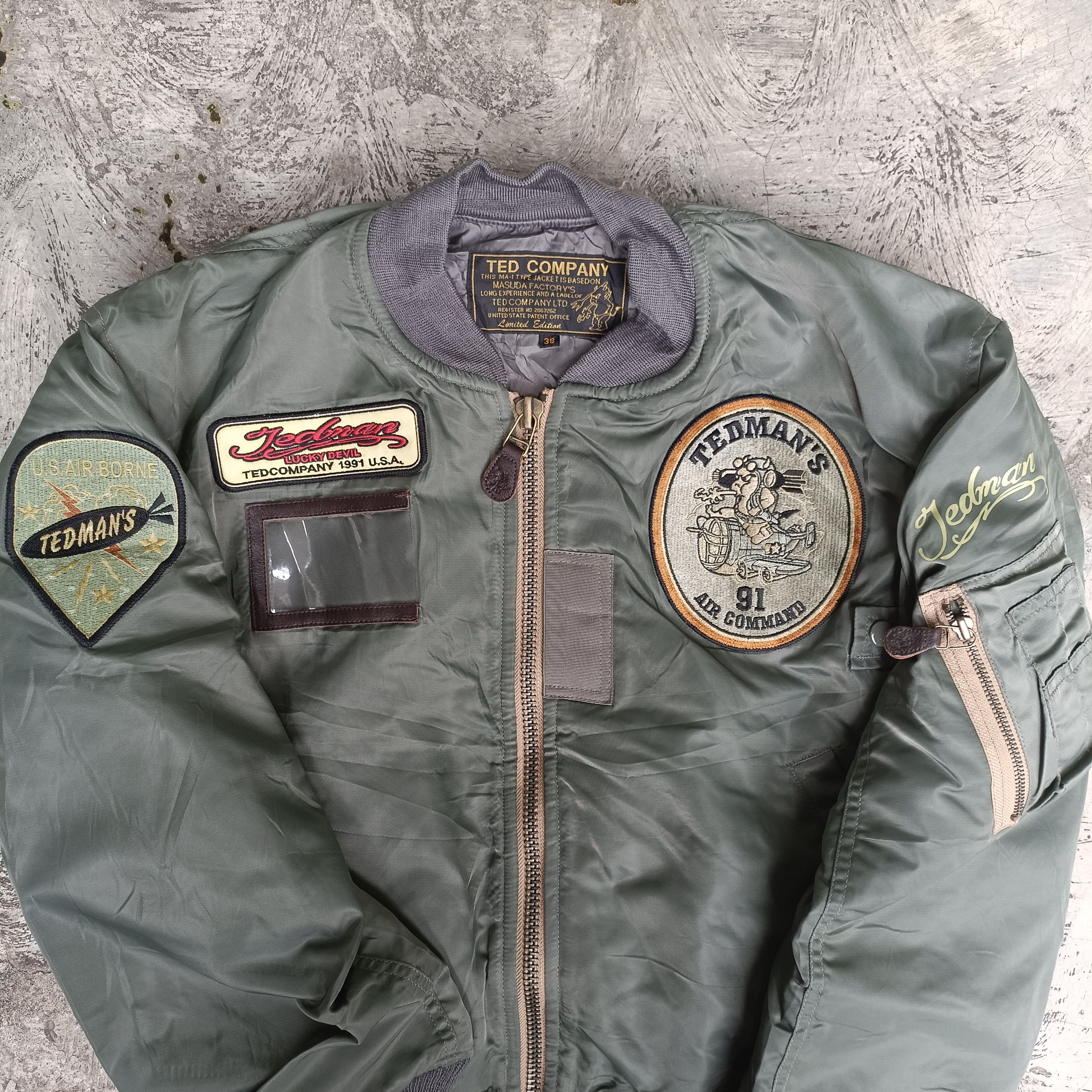 Tedman Vintage MA-1 flight jacket Bomber ted company Embroidery Size US S / EU 44-46 / 1 - 5 Thumbnail