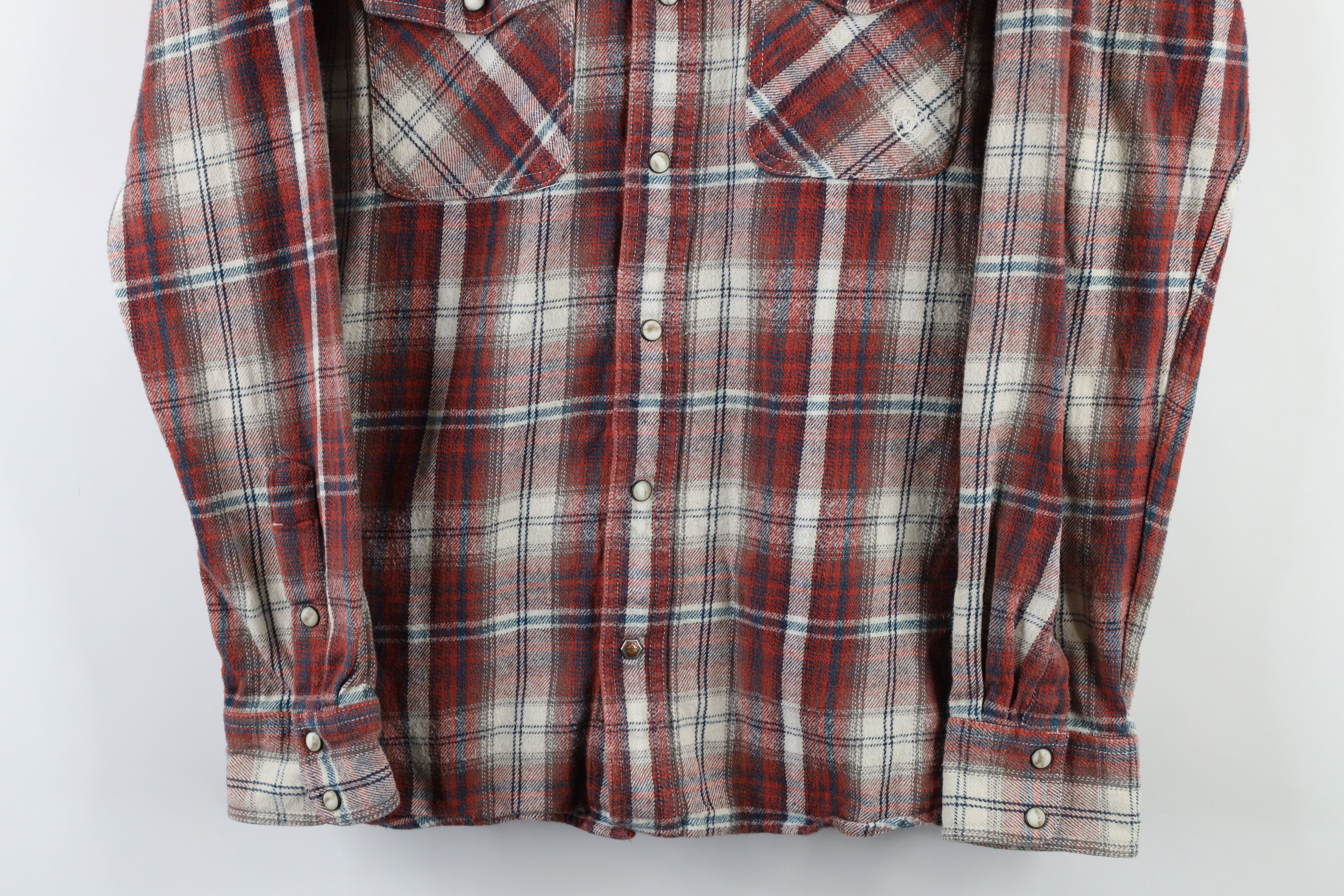 Ariat × Vintage Ariat Fit Heavyweight Western Flannel Snap Button Shirt Size US L / EU 52-54 / 3 - 3 Thumbnail