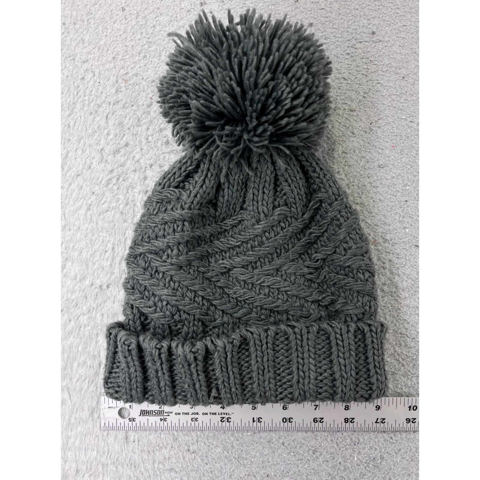 Vintage Minicci Beanie Beanie Womens One Size Gray Knit Zig Zag 100% Acrylic Winter Ski Outdoor Hat Mens Womens Size ONE SIZE - 3 Thumbnail
