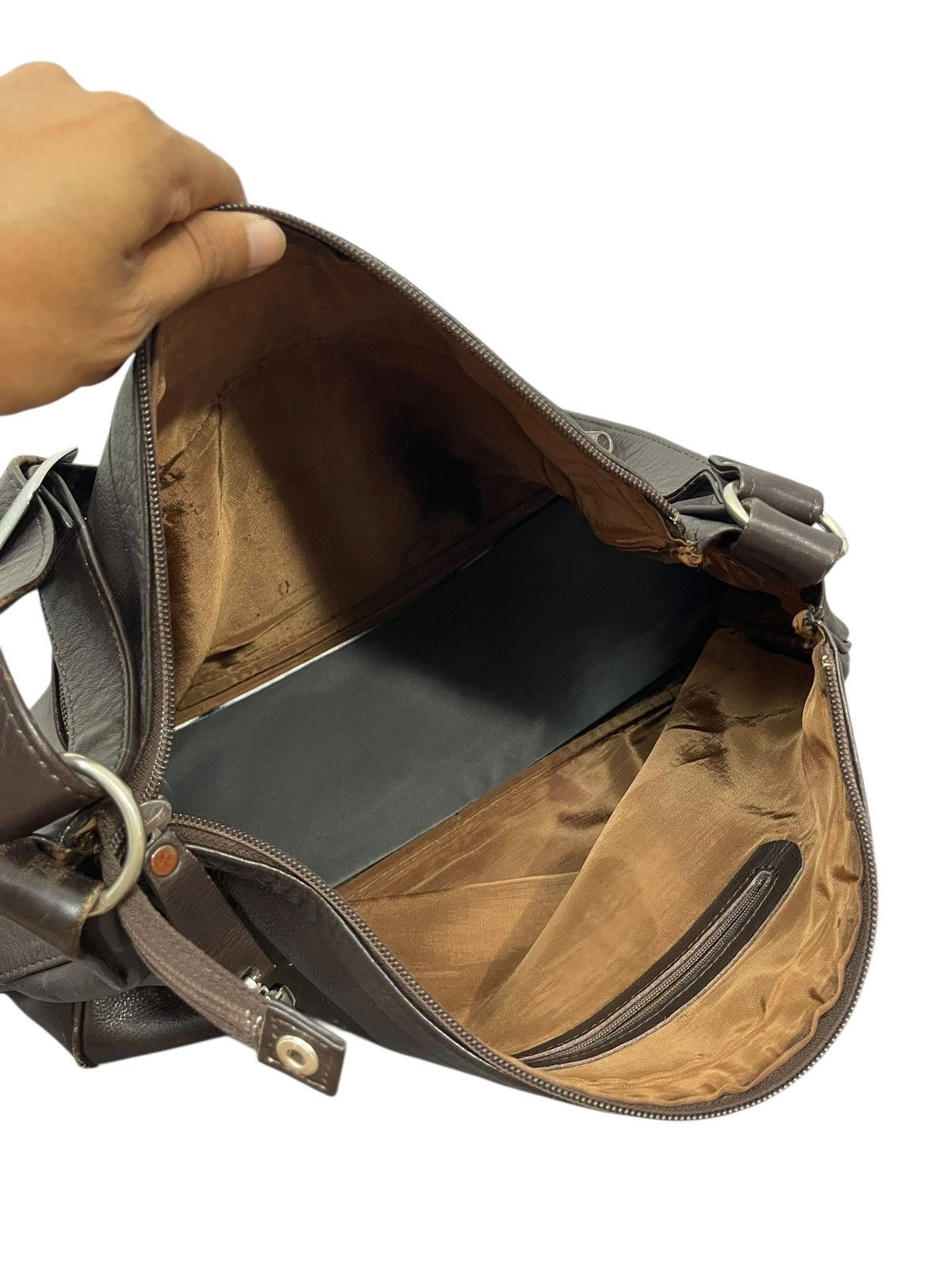 Genuine Leather Full Leather Vtg Unknown Travel Bag prada julius amiri 8🟩 Size ONE SIZE - 20 Thumbnail