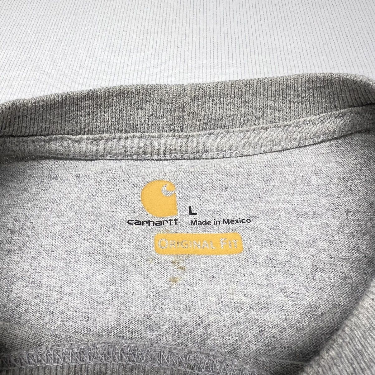 Carhartt Carhartt Tee Shirt Grey Original Fit Pocket Logo Workwear Size US L / EU 52-54 / 3 - 6 Thumbnail