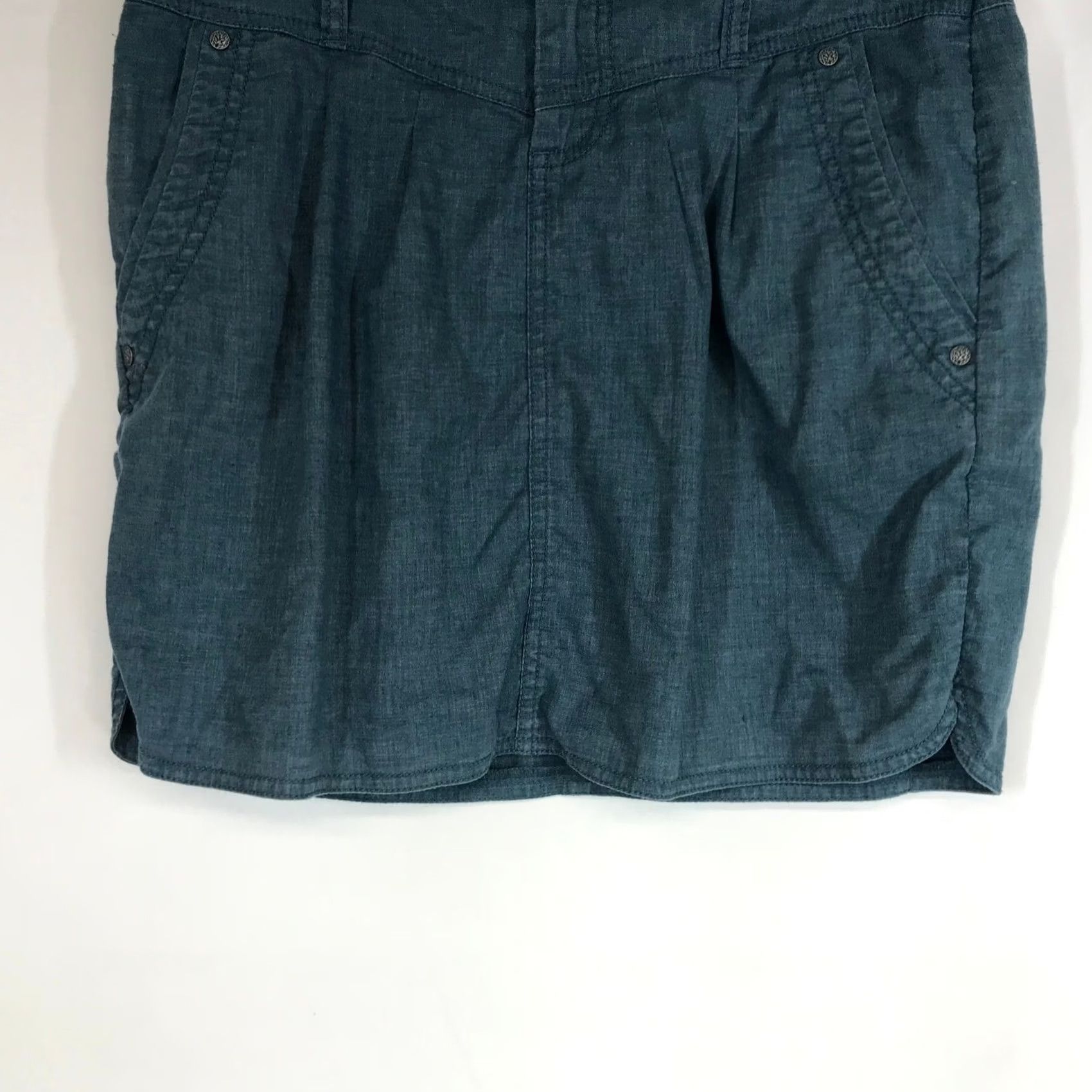 Prana Prana Teal Skirt Women's Size 4 Cargo Pockets Size 27" / US 4 / IT 40 - 3 Thumbnail