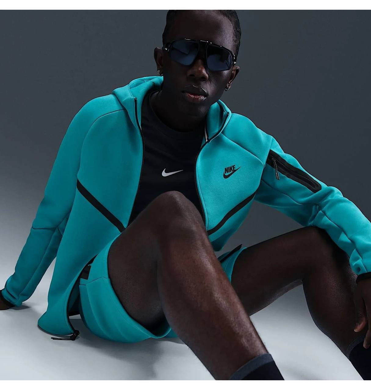 Nike Nike tech fleece drill zip hoodie rare tiffany color XL,XXL Size US XL / EU 56 / 4 - 4 Thumbnail