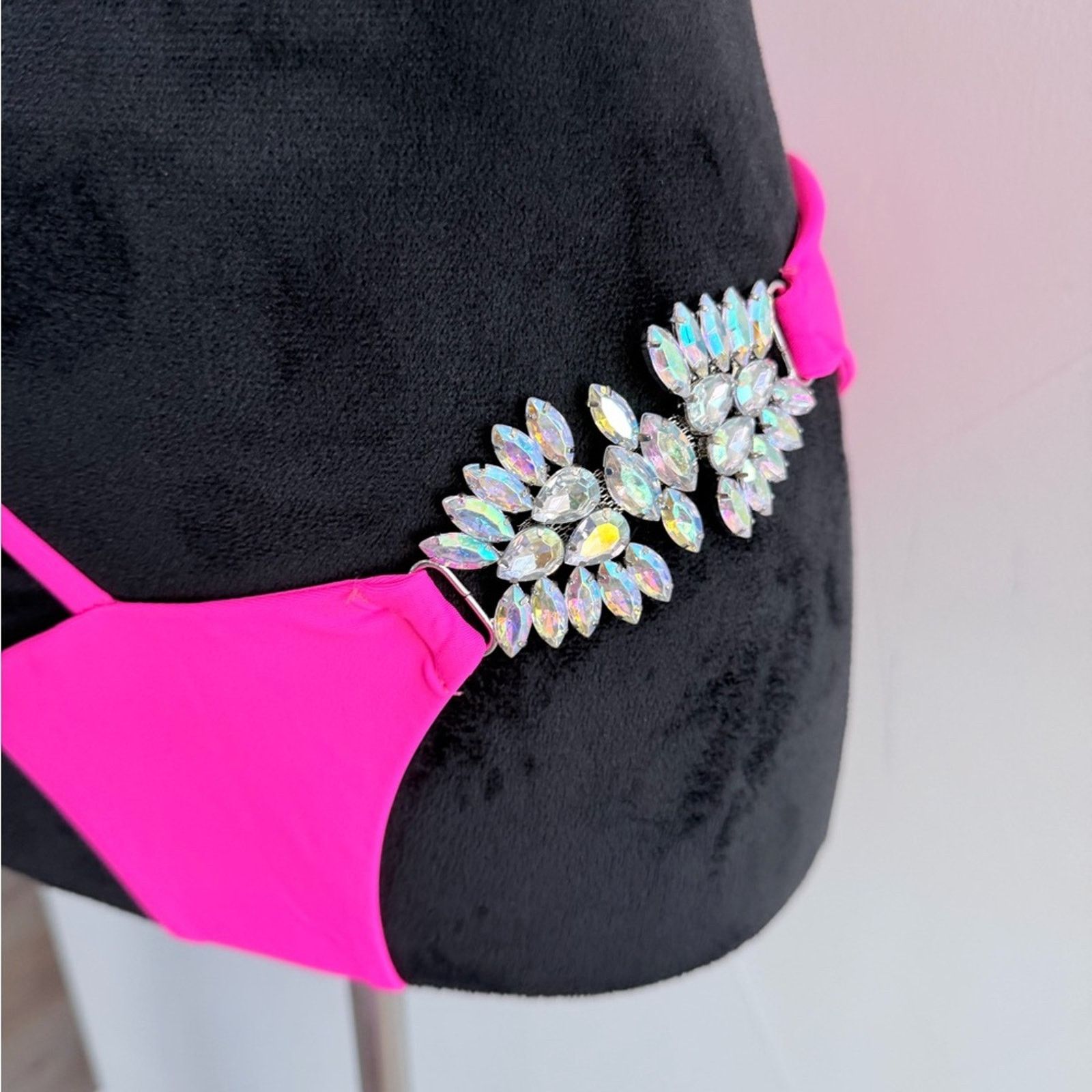 Other New Y2K Pink One-Shoulder 2 piece Swimsuit Bikini size S Size ONE SIZE - 10 Thumbnail