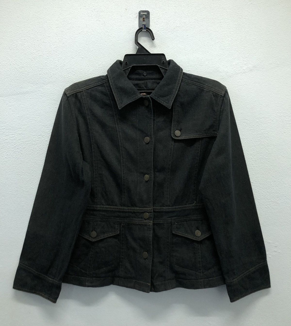 Burberry × Vintage Burberry London Women's Black Denim Jacket Size US M / EU 48-50 / 2 - 1 Thumbnail