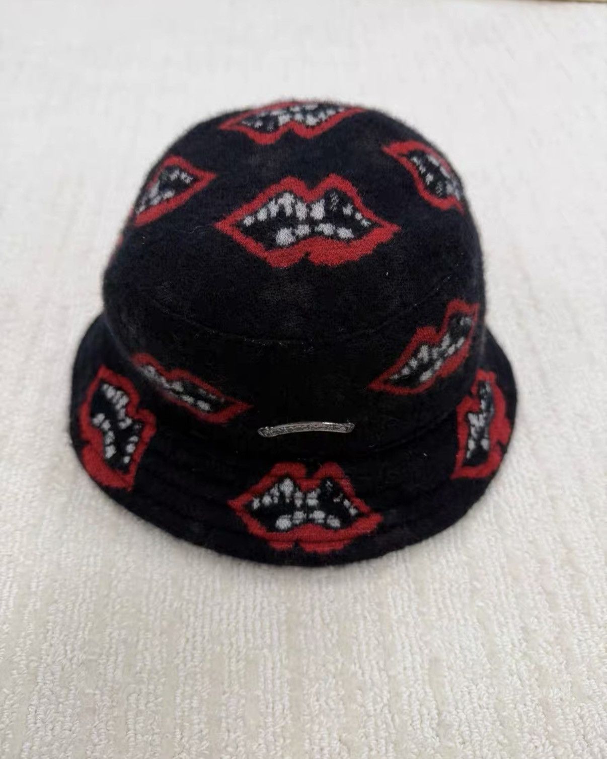 Chrome Hearts Chrome Hearts Matty Red Lips Wool Bucket Hat Size ONE SIZE - 1 Thumbnail