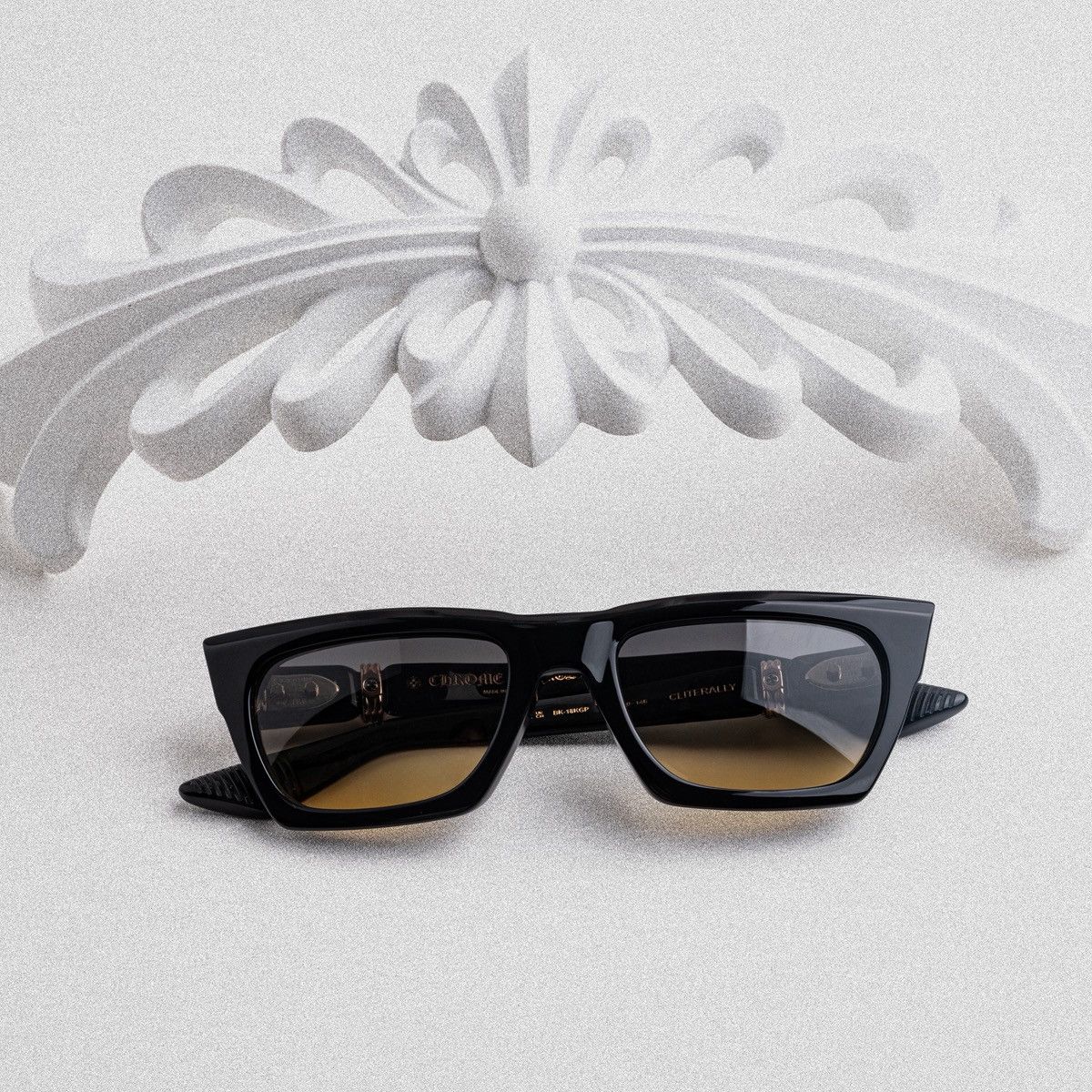 Chrome Hearts CHROME HEARTS CLITERALLY BLACK-18KGP SUNGLASSES Size ONE SIZE - 6 Thumbnail