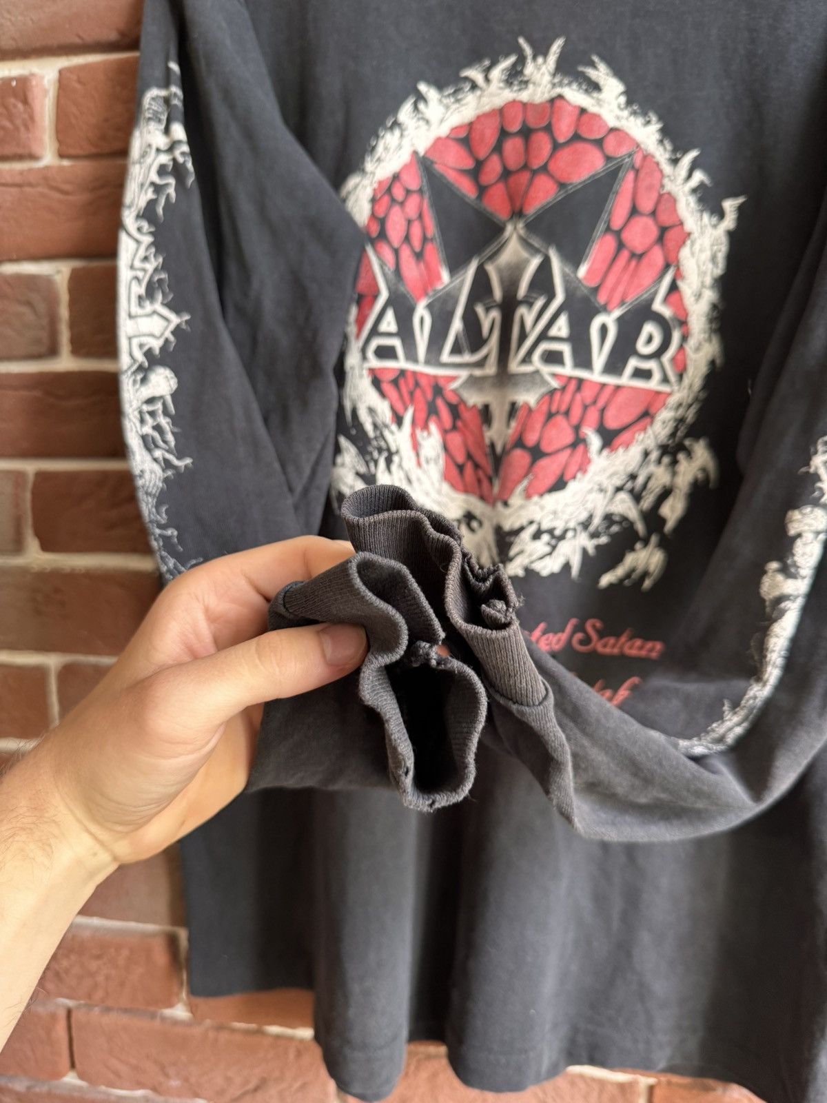 Band Tees Rare 90s Altar Youth Against Vintage Band Black Metal Tee XL Size US XL / EU 56 / 4 - 8 Thumbnail