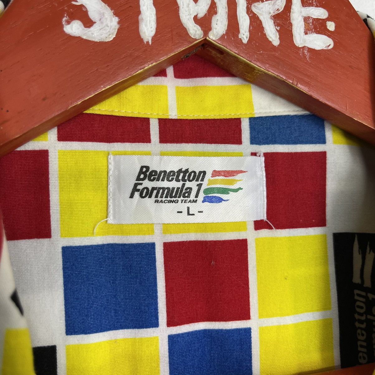 Benetton × United Colors Of Benetton Benetton Colorblock Shirt Size US L / EU 52-54 / 3 - 4 Thumbnail