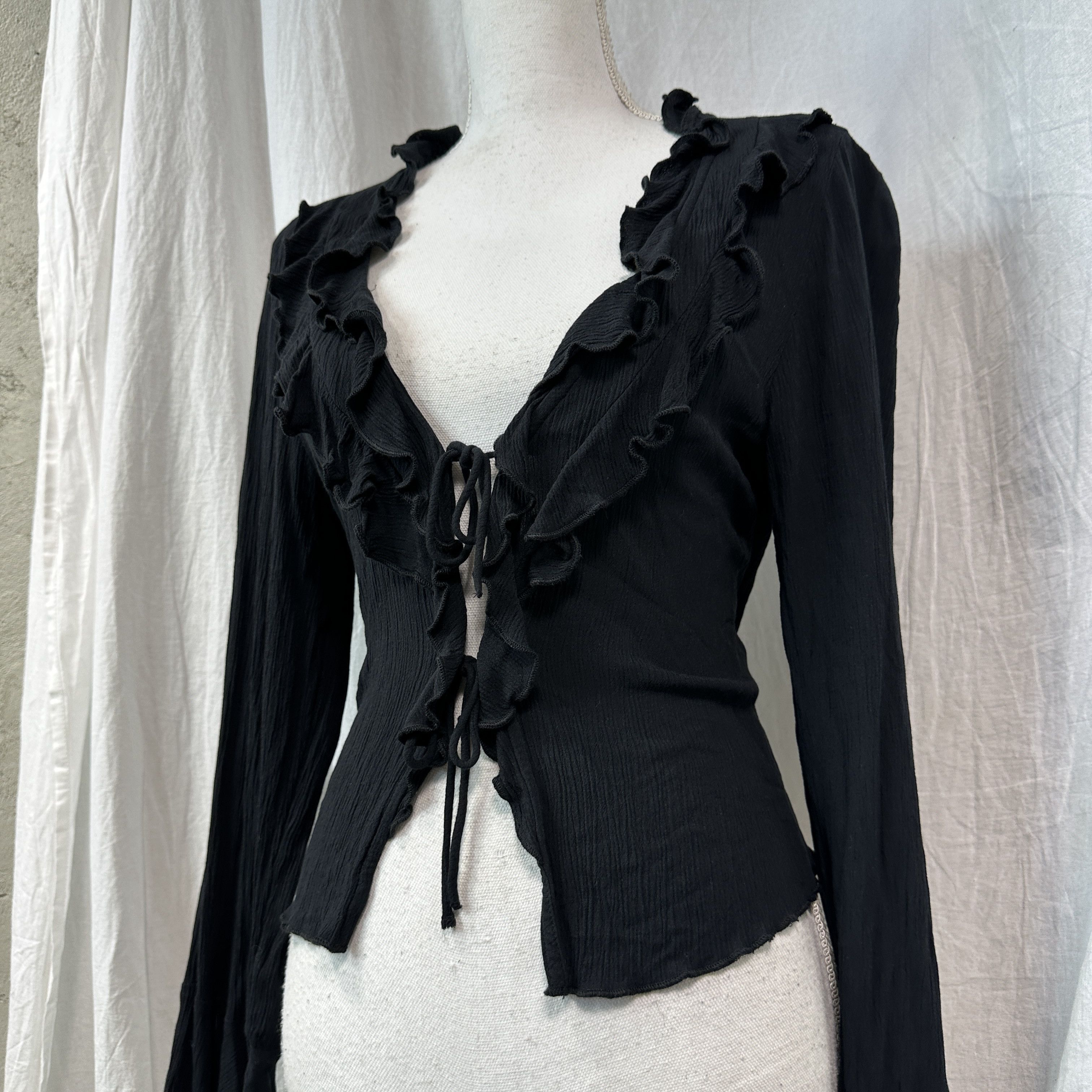 Vintage Vintage Avant Garde Grunge Ruffled Pleated Shirt/Top Y2K Size M / US 6-8 / IT 42-44 - 3 Thumbnail