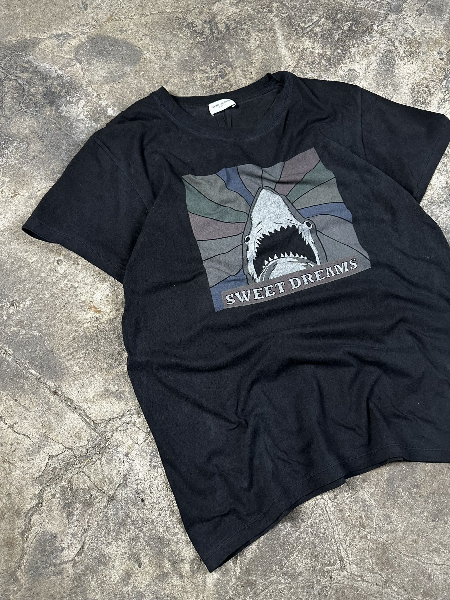 Hedi Slimane × Saint Laurent Paris Saint Laurent Paris Sweet Dreams Shark T-shirt Hedi Slimane Size US L / EU 52-54 / 3 - 2 Thumbnail