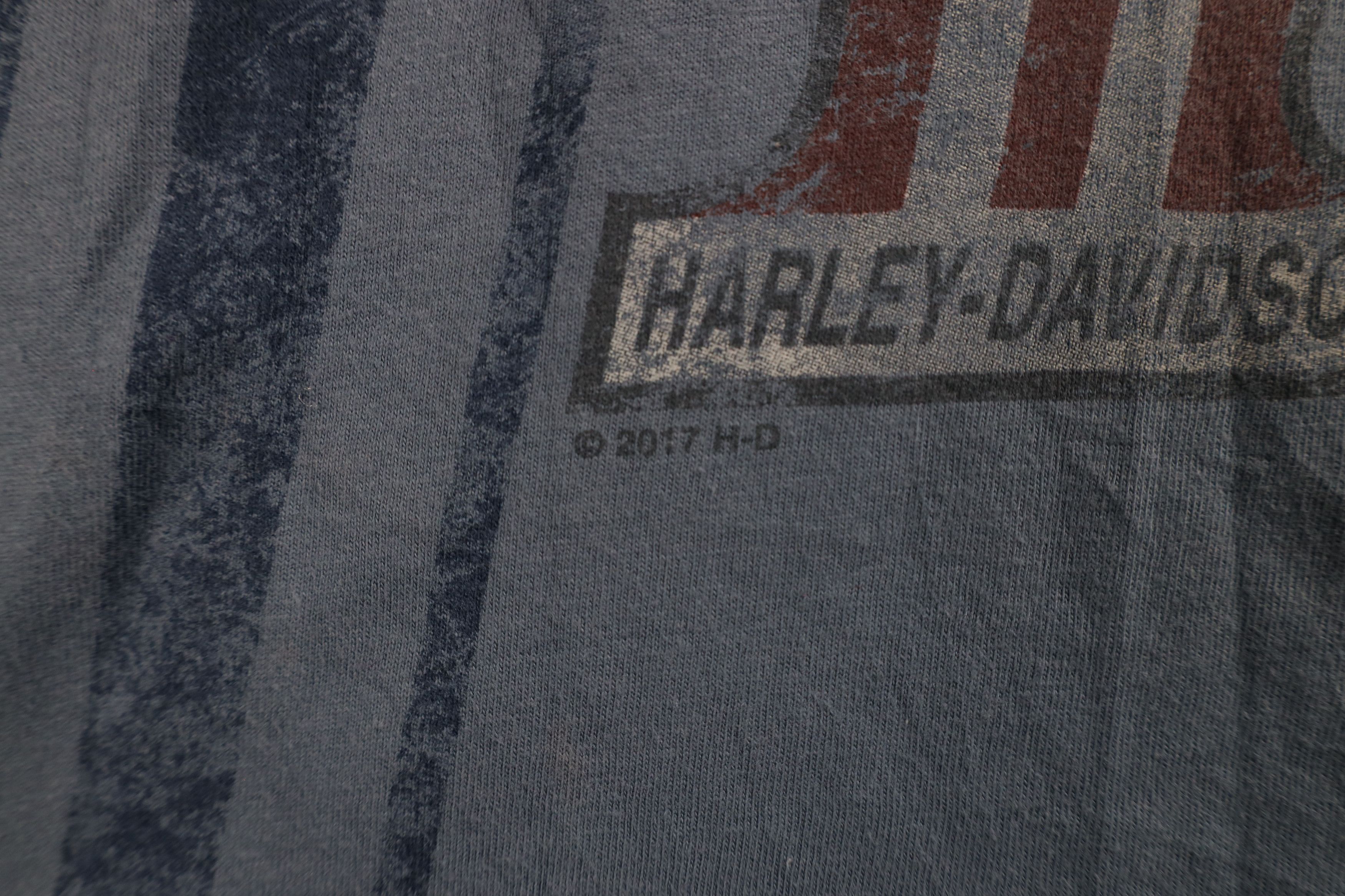 Harley Davidson × Vintage Vintage Y2K Harley Davidson Spell Big Logo T-Shirt Blue USA Size US XXL / EU 58 / 5 - 6 Thumbnail