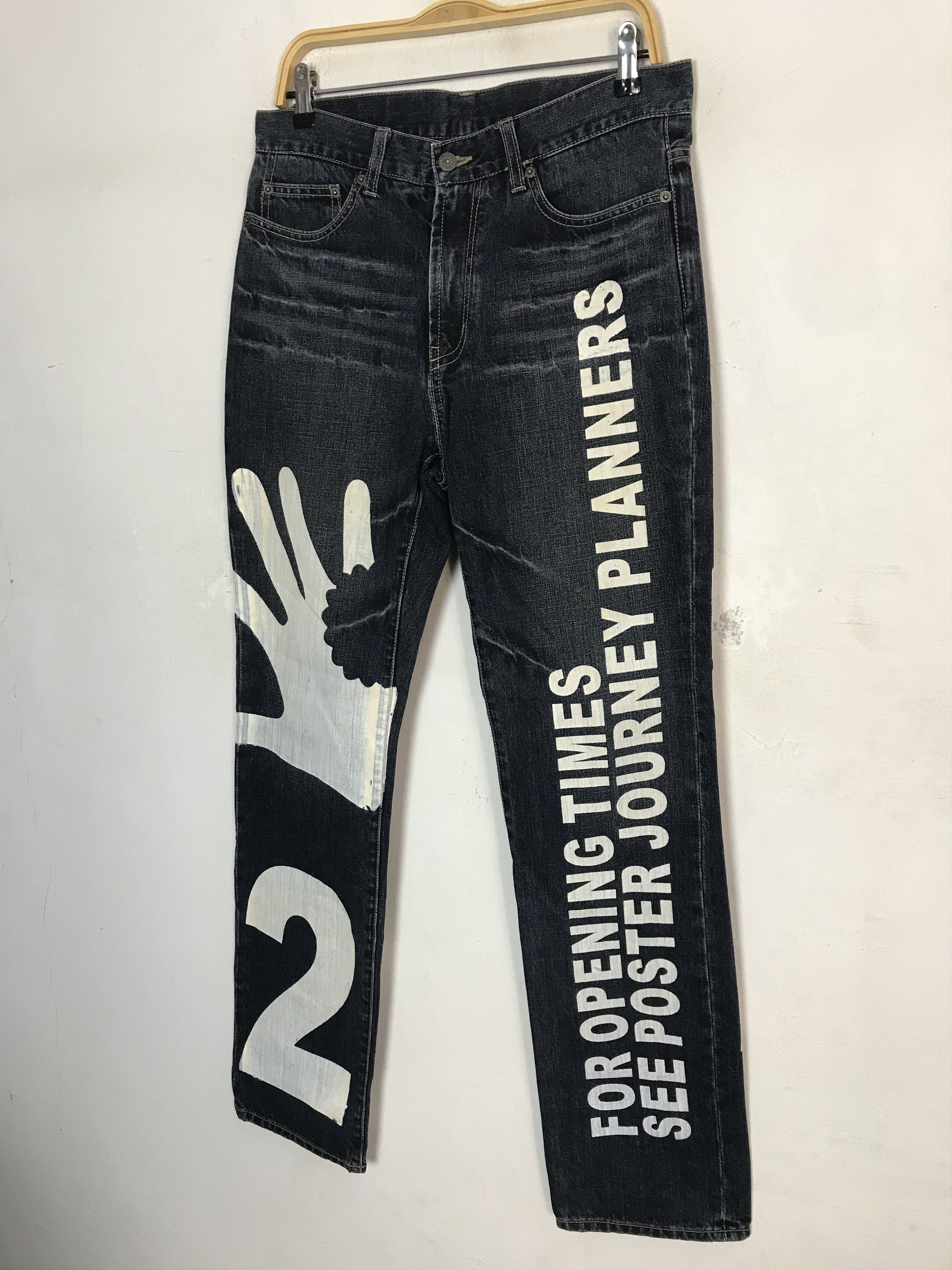 PPFM Rare PPFM Underground Seditionaries Printed Indigo Denim Size US 32 / EU 48 - 4 Thumbnail
