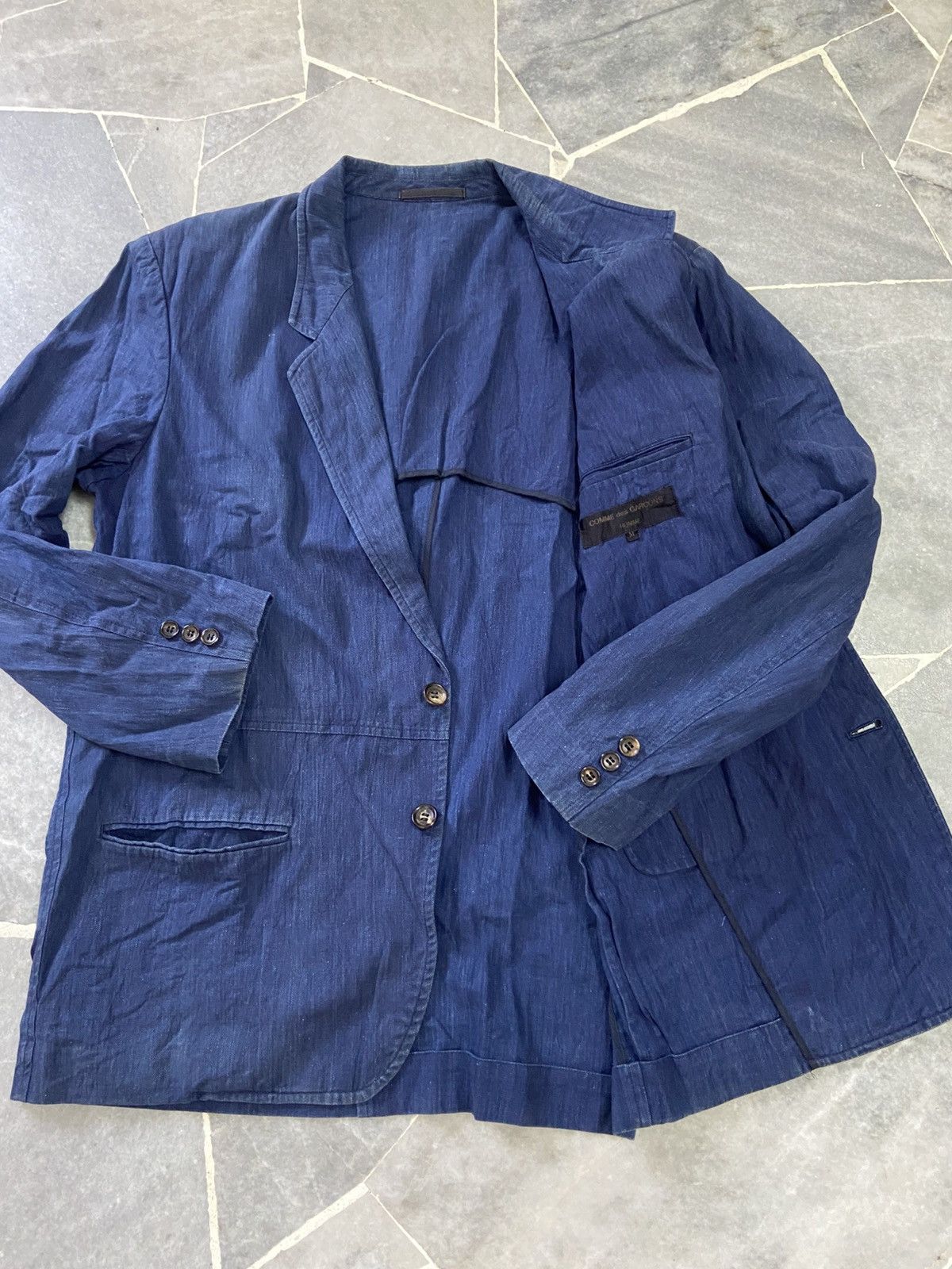 Comme des Garcons Homme Comme des Gargons CDG Homme Blazer Coat Jacket Size US M / EU 48-50 / 2 - 2 Thumbnail