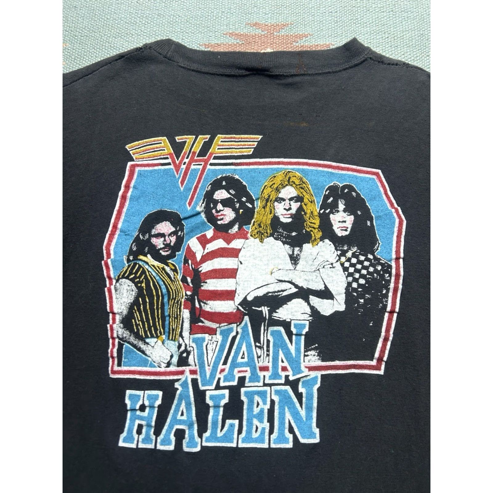 Vintage VINTAGE Van Halen 1984 Tour T-Shirt - 80s Graphic Tee, RARE Medium, Black, Men, T-Shirt Size US M / EU 48-50 / 2 - 7 Thumbnail