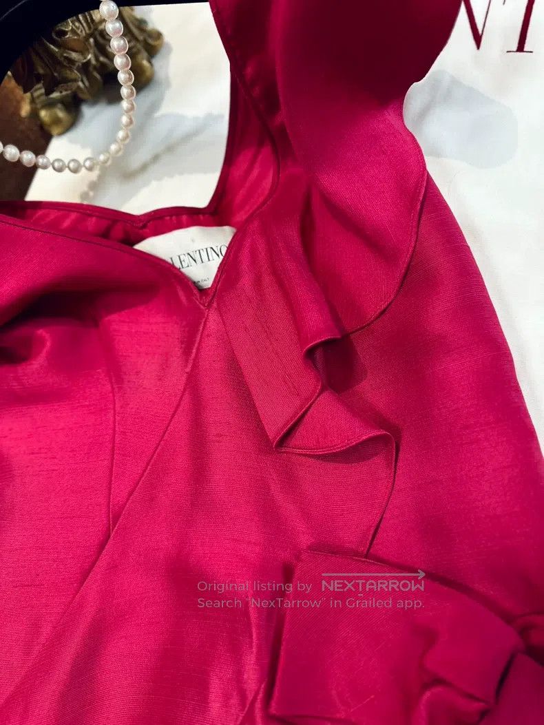 Valentino Valentino Heavy mulberry silk dress bow skirt Size S / US 4 / IT 40 - 5 Thumbnail
