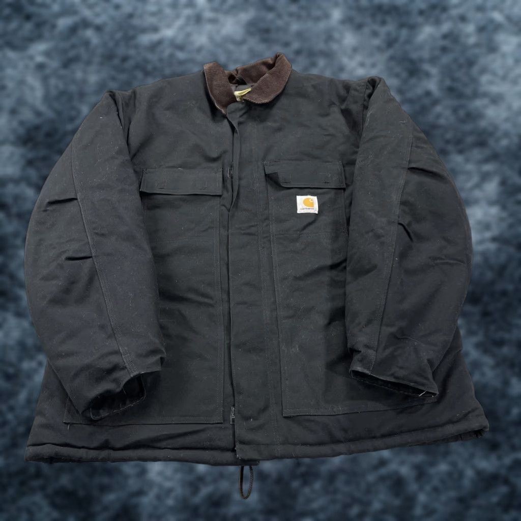 Carhartt VINTAGE Carhartt Jacket Mens 50 Black C03 Duck Traditional Coat Heavyworkwear Quilted Lined Logo USA 1990s Mens Size US M / EU 48-50 / 2 - 1 Thumbnail
