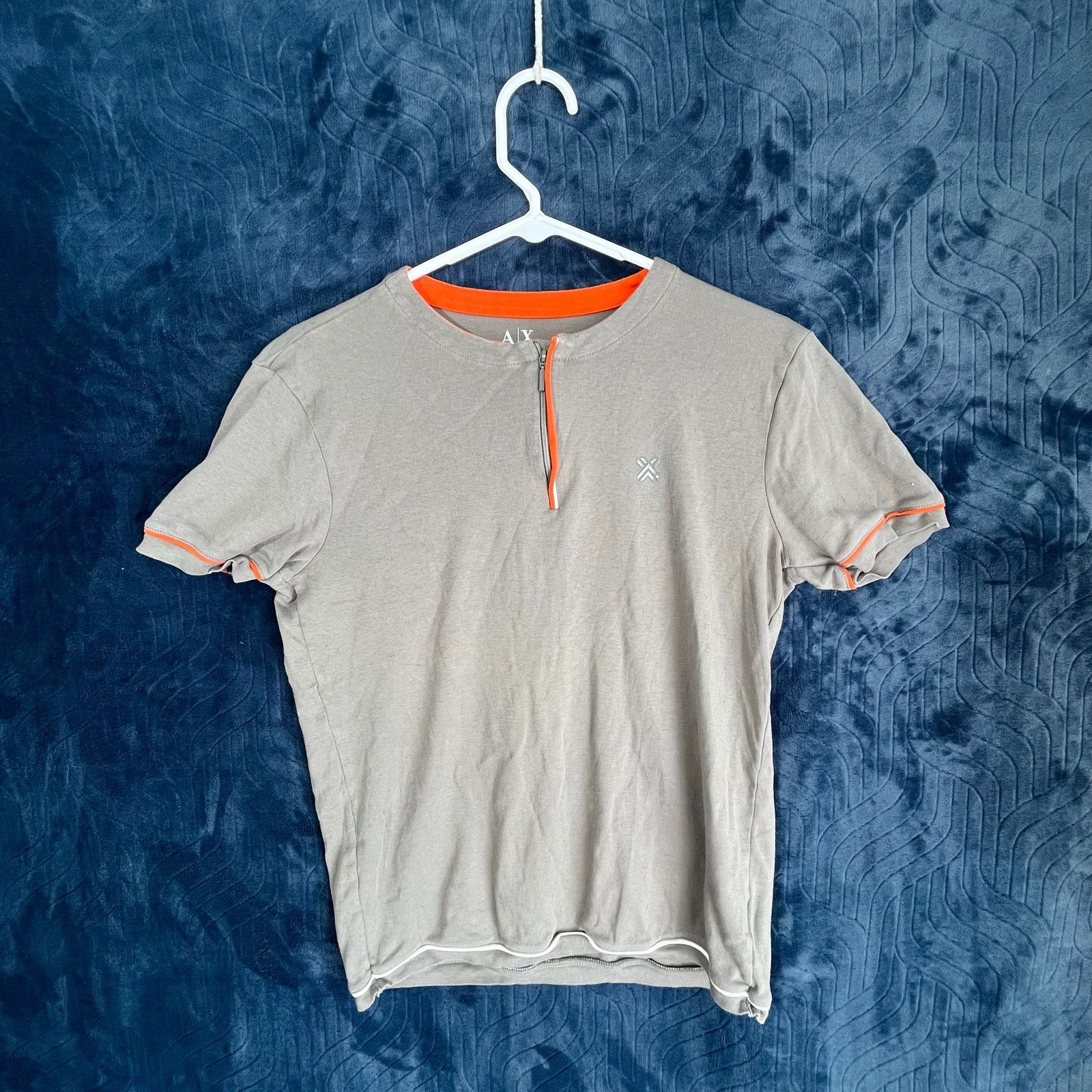 Armani Exchange ARMANI EXCHANGE Gray 1/4 Zip Casual T-Shirt Mens Size Small Size US S / EU 44-46 / 1 - 1 Thumbnail
