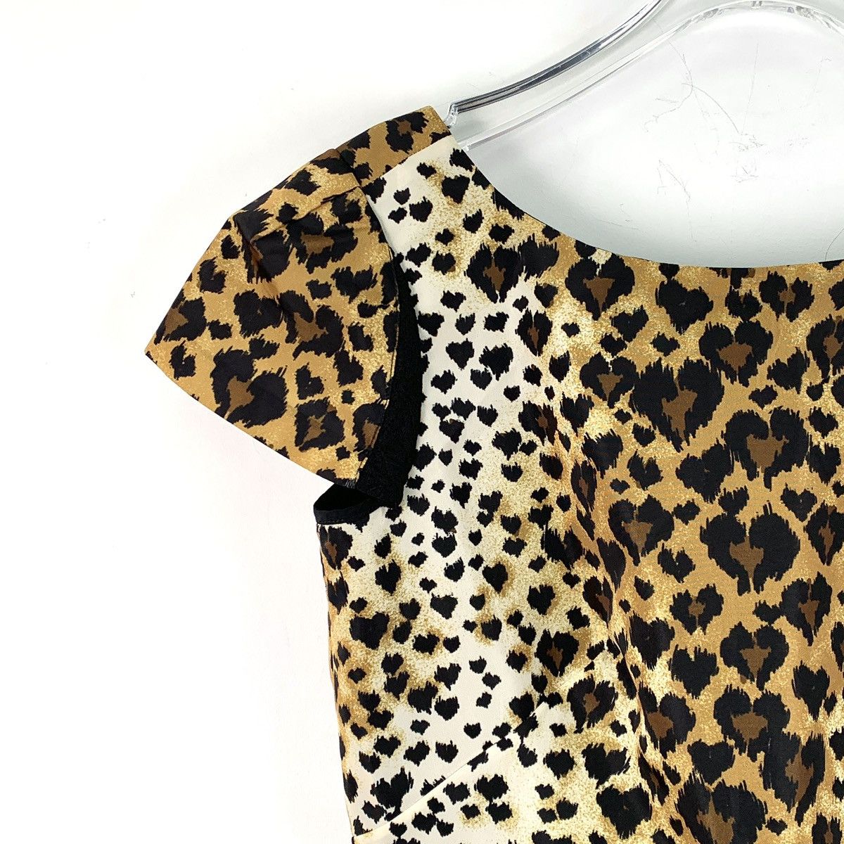 Valentino Valentino Brown Leopard Print Short Sleeve Dress K26WX Size M / US 6-8 / IT 42-44 - 3 Thumbnail