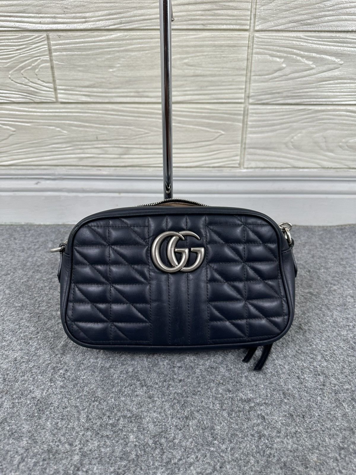 Gucci - GG Marmont Matelasse Leather - Shoulder Bag - Navy in Blue, Women's
