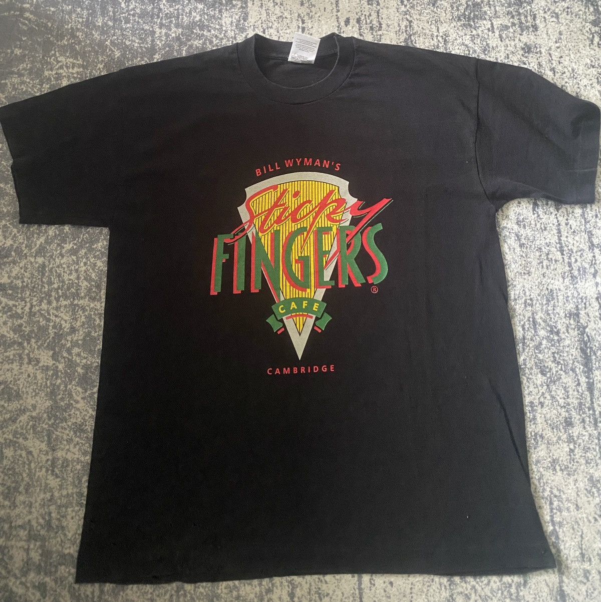 Band Tees × Vintage Vintage Bill Wyman's Sticky Fingers Cafe cambridge 90s Size US L / EU 52-54 / 3 - 1 Thumbnail