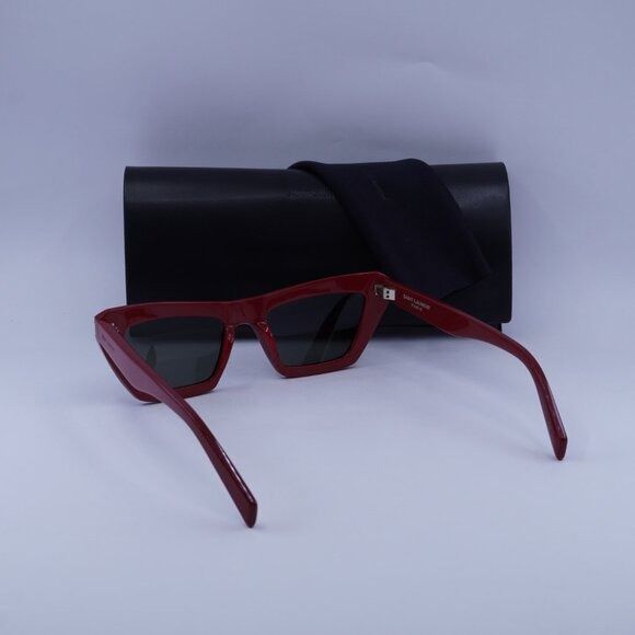 Saint Laurent Paris Saint Laurent SL467 003 Sunglasses Red Cat Eye Frame Size ONE SIZE - 10 Thumbnail