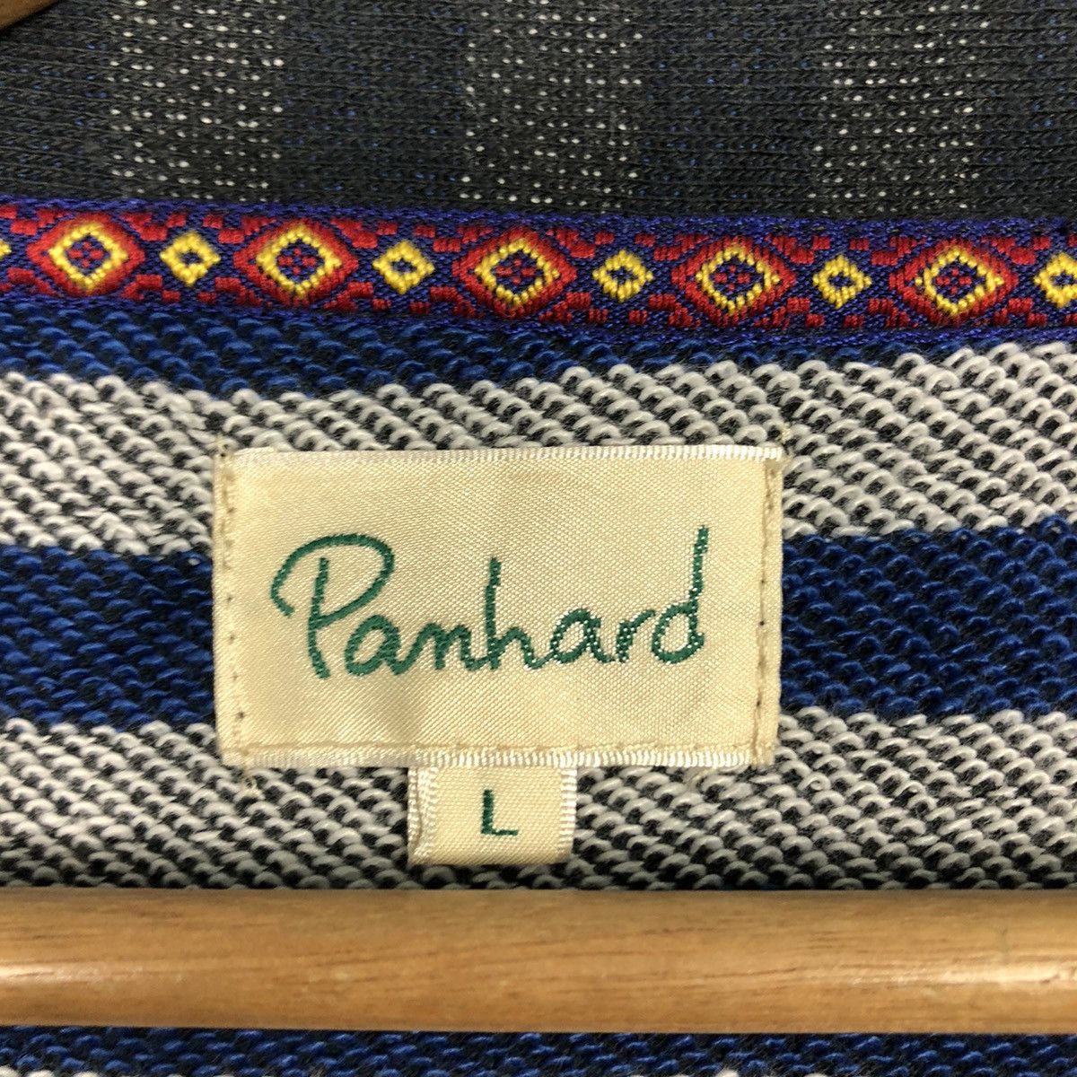 Japanese Brand 📌Vintage Cardigan Jacket Panhard Striped Blanket Size US L / EU 52-54 / 3 - 18 Thumbnail