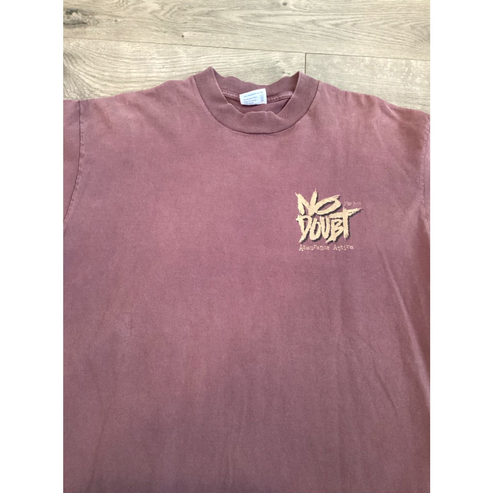 Vintage VINTAGE SOF TEE 90s Jesus Christian Shirt XL Red Acid-Wash Geometric Logo Tee Mens Size US XL / EU 56 / 4 - 2 Thumbnail