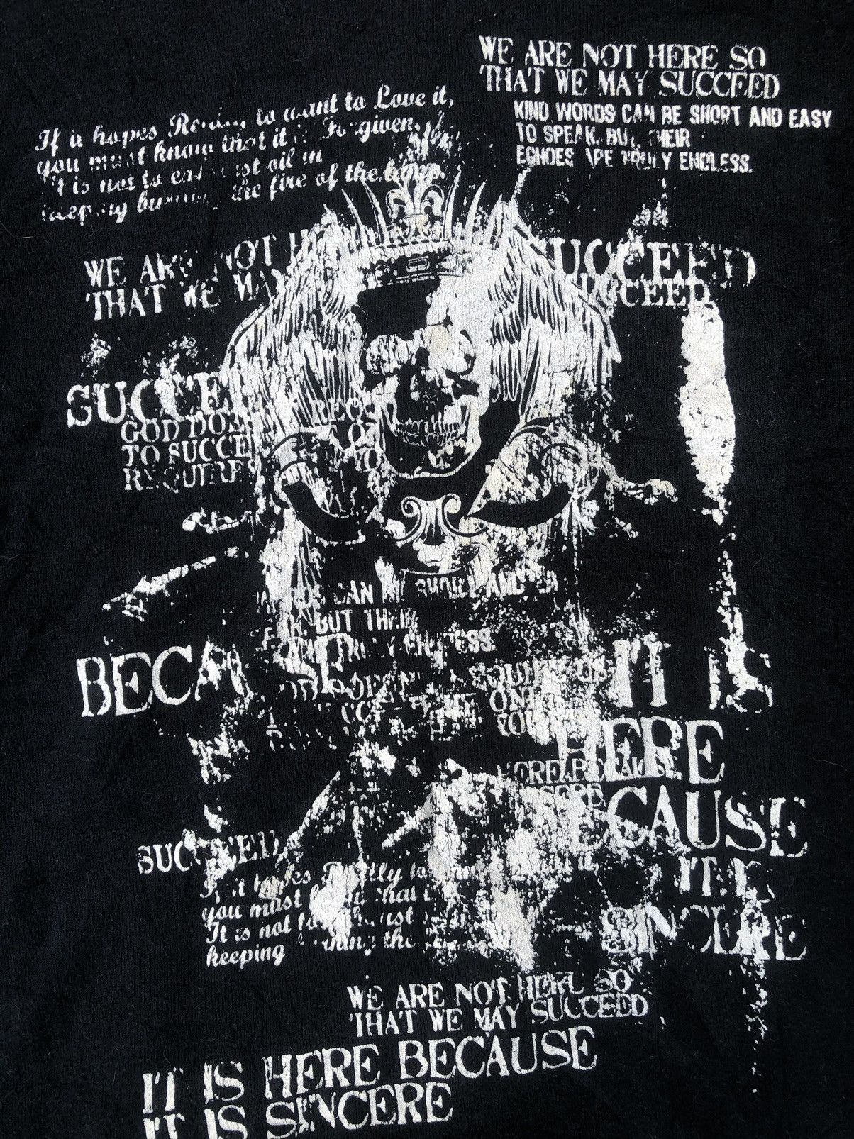 Hysteric Glamour Japanese Gothic Skull Poem Double Layer Commontage Style Size US L / EU 52-54 / 3 - 6 Thumbnail