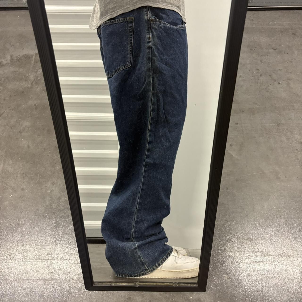 Vintage Crazy Vintage Y2K/2000s Super Baggy Workwear Style Medium Wash Denim Jeans! Size US 40 / EU 56 - 2 Thumbnail