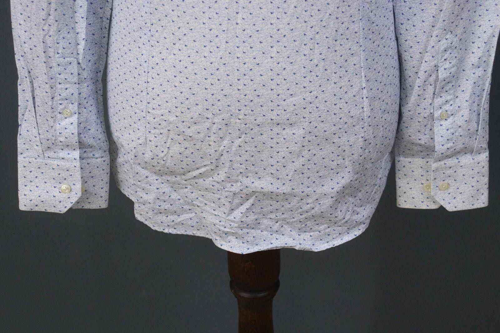 Eton Eton Slim Fit Geometric White Dress Shirt Size 39 / 15.5 Size US M / EU 48-50 / 2 - 11 Thumbnail