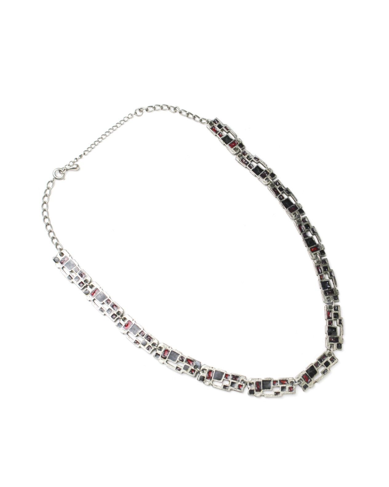 Vintage 2000S JAPANESE MADE MIRACLE MOSAIC SILVER-PLATED NECKLACE Size ONE SIZE - 2 Thumbnail