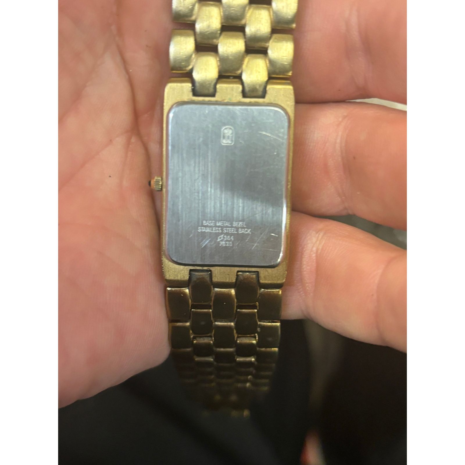 (B).Stroy Jueles Jurgensen Beveled Bezel Gold Tone Mens Watch! Size ONE SIZE - 10 Thumbnail