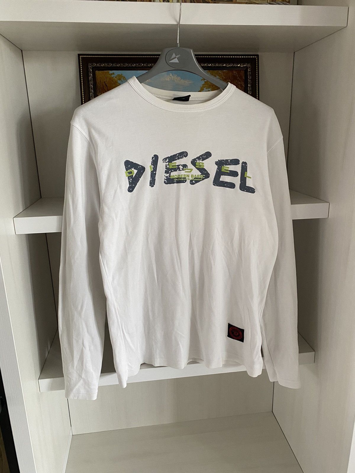 Diesel Vintage Rare Big Logo Diesel LongSleeve 2000s Y2k Streetwear Size US L / EU 52-54 / 3 - 1 Thumbnail