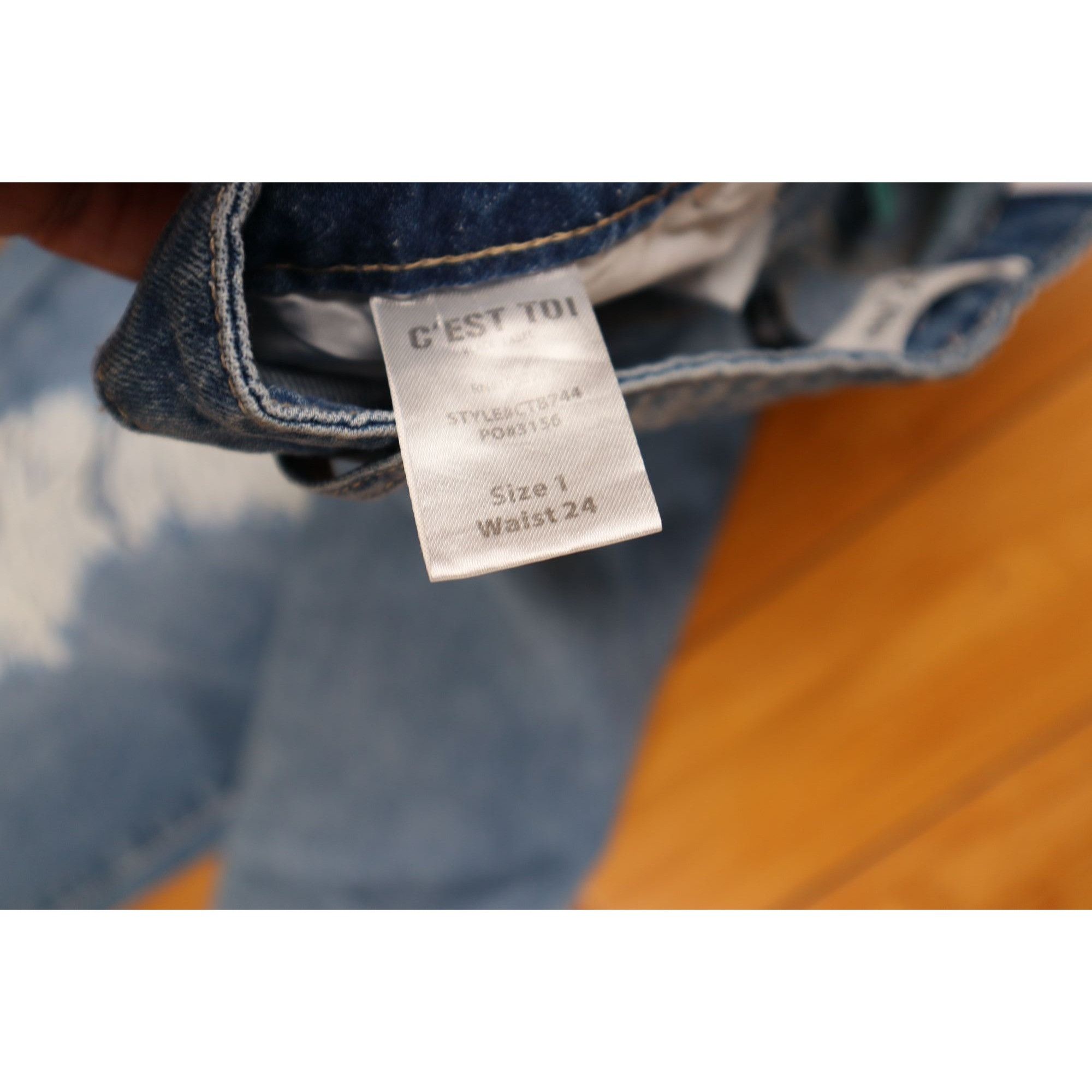 Other NEW C’EST TOI Black Label High Rise Straight Ripped Jeans Si Size 24" / US 00 / IT 34 - 4 Thumbnail