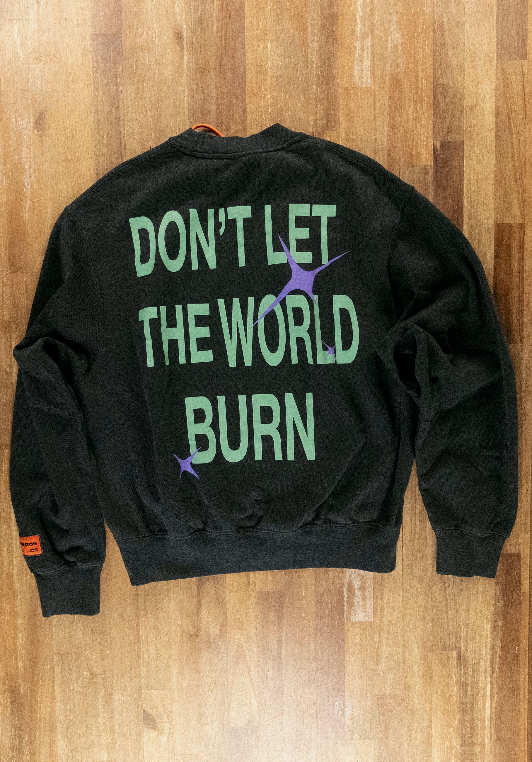 Heron Preston HERON PRESTON green Burn logo print sweatshirt Medium Size US M / EU 48-50 / 2 - 11 Thumbnail