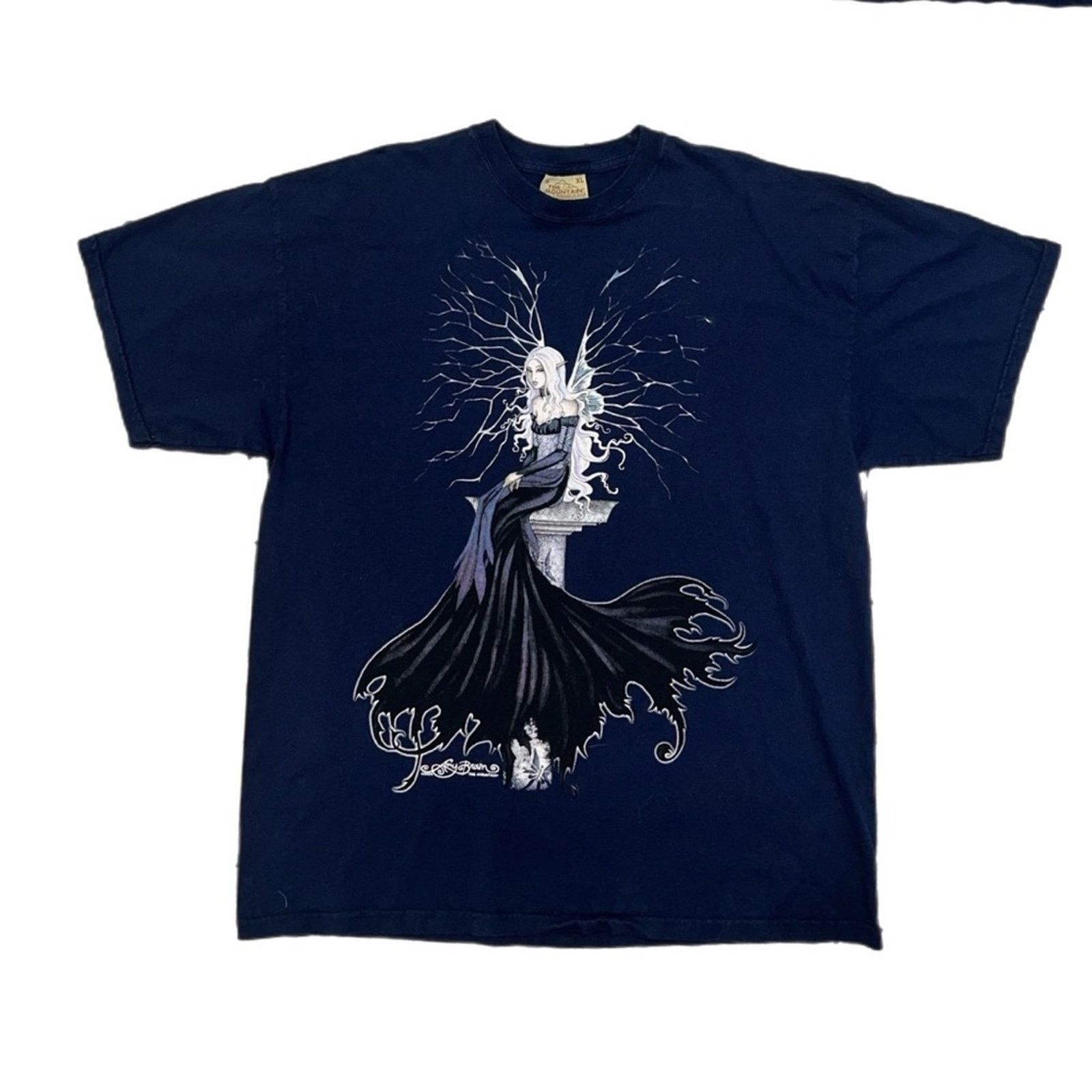 The Mountain The Mountain Amy Brown Gothic Fairy Fantasy Graphic Tee Size US XL / EU 56 / 4 - 1 Thumbnail
