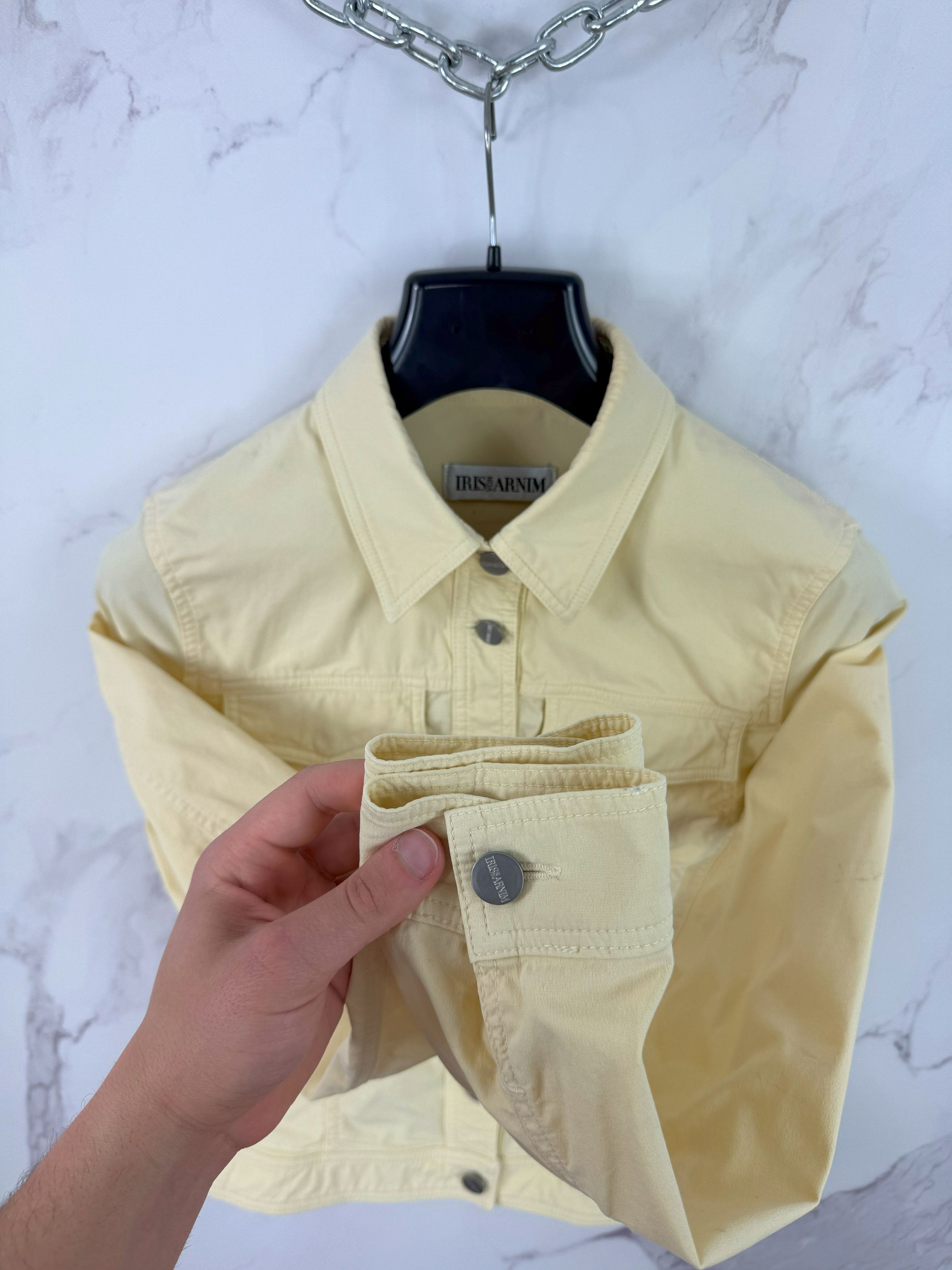 Iris von Arnim Vintage Iris Von Arnim Light Cream Denim Jacket Size 38 Size S / US 4 / IT 40 - 5 Thumbnail