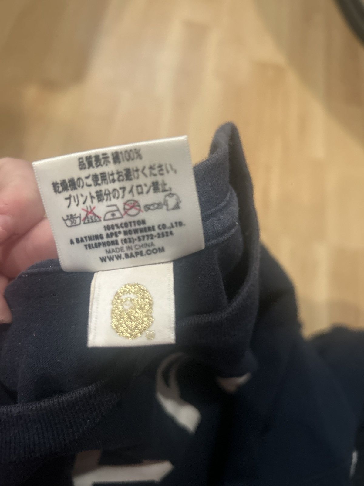 Bape Navy Blue BAPE Streetwear Tee with White Lettering Size US M / EU 48-50 / 2 - 4 Thumbnail