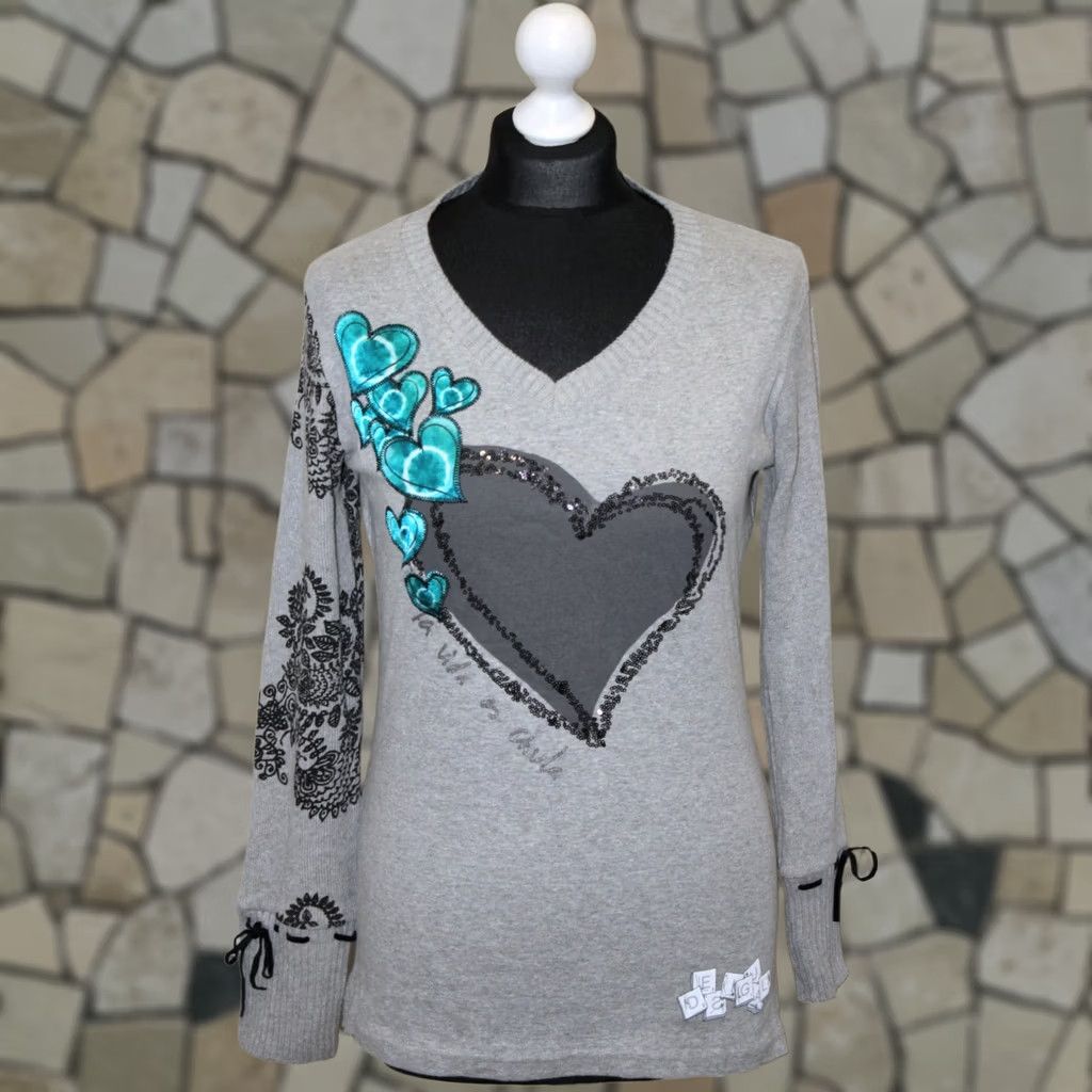 Desigual Desigual womens grey jumper pullover Size M Size M / US 6-8 / IT 42-44 - 1 Thumbnail