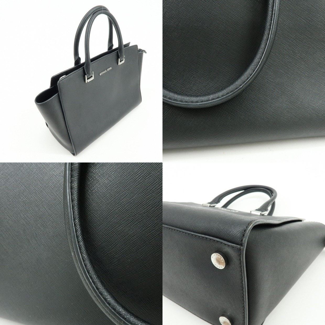 Michael Kors Michael Kors Saffiano Leather Handbag Black Size ONE SIZE - 13 Thumbnail