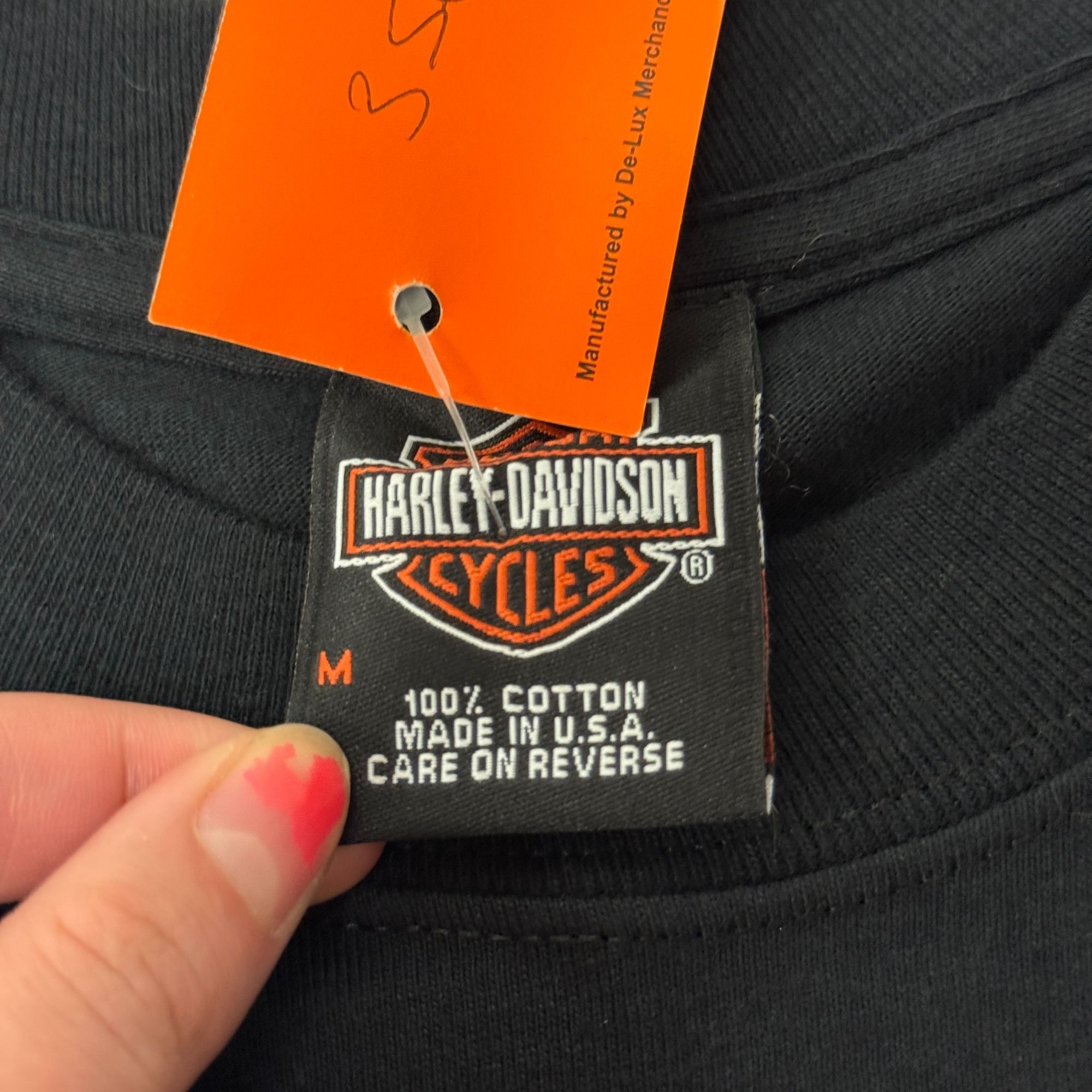 Harley Davidson NWT NoS H-D Napoli Italia Motorcycle Biker FLAMING EAGLE Tee Size US M / EU 48-50 / 2 - 6 Thumbnail