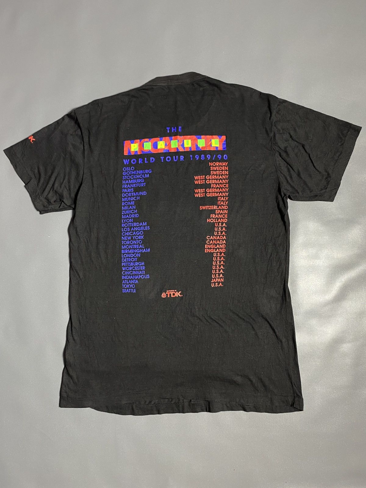 Band Tees Vintage Paul McCartney World Tour 1989 / 90 Size US L / EU 52-54 / 3 - 2 Thumbnail