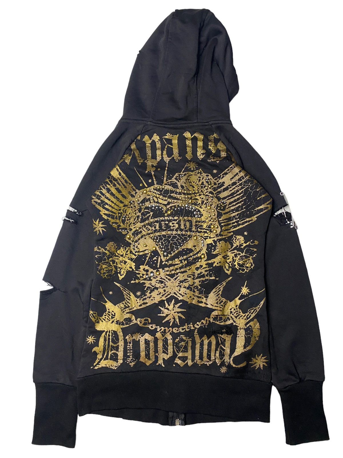 Beauty Beast Ghost of Glamour Pinned Studded Tribal Hoodie Size US XS / EU 42 / 0 - 1 Thumbnail